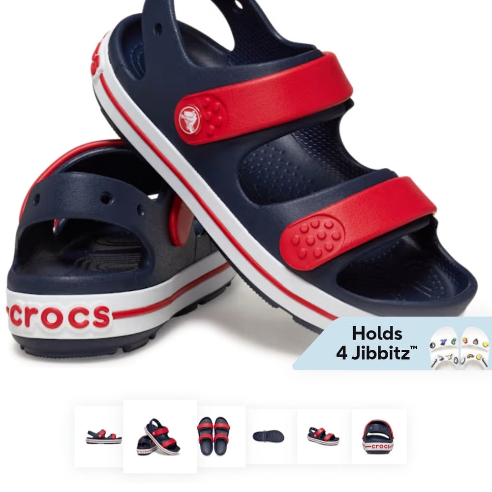 Crocs Kids' Navy and Red Sandals